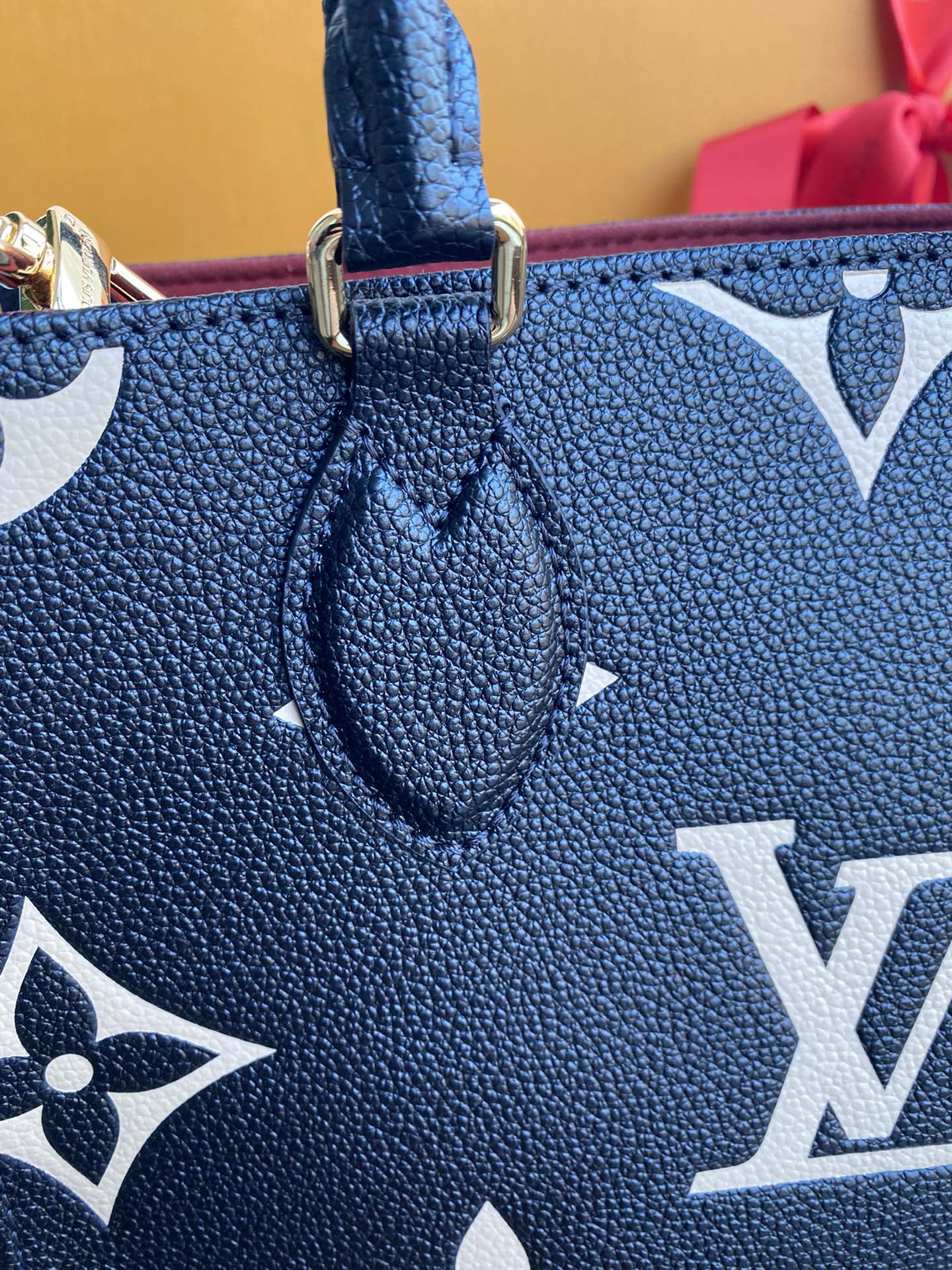 Louis Vuitton OnTheGo PM Monogram Empreinte Bicolor Leather Tote Bag - Black/Beige