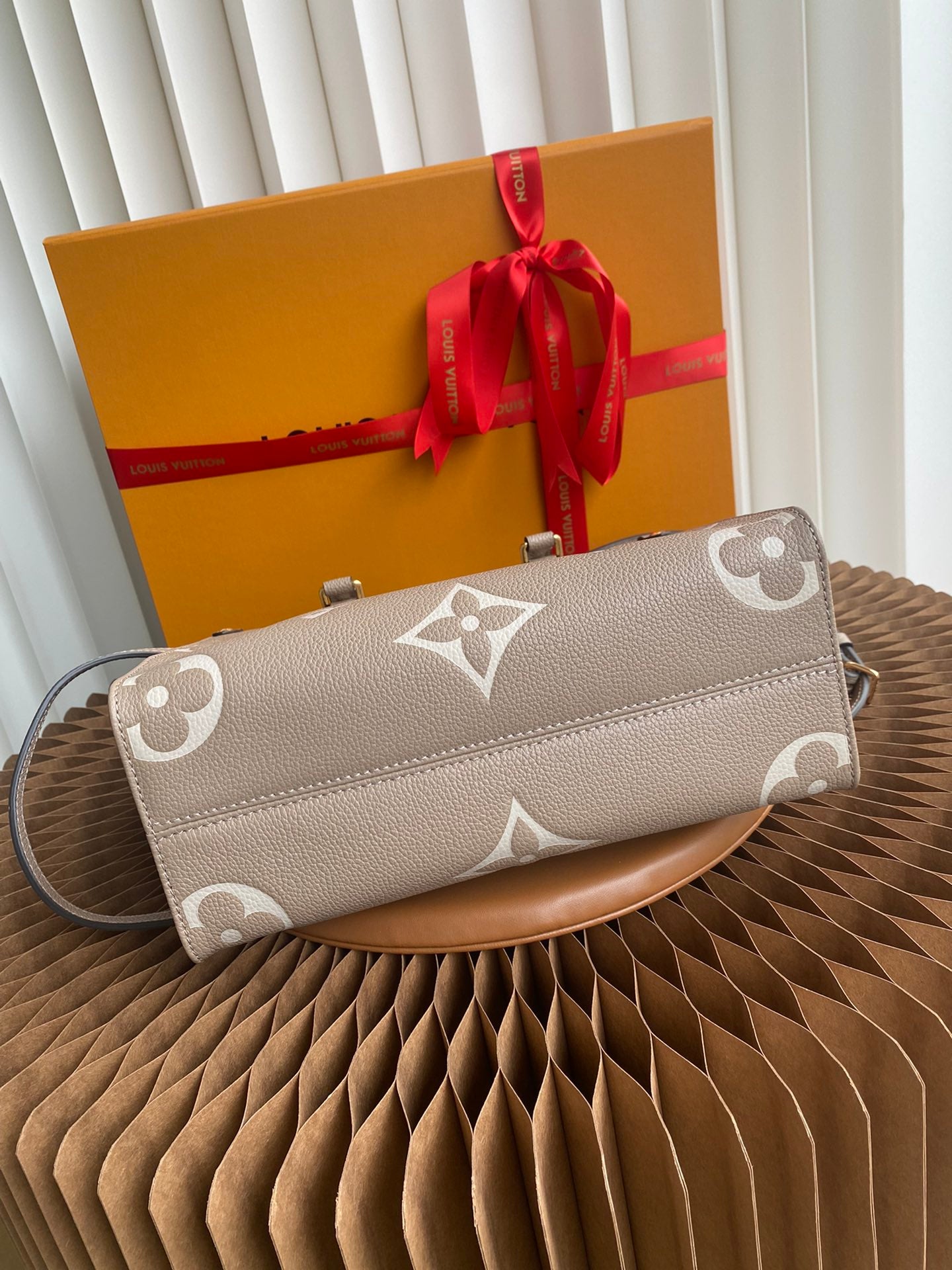 Louis Vuitton Onthego PM Monogram Empreinte Leather Tote Bag - Turtledove