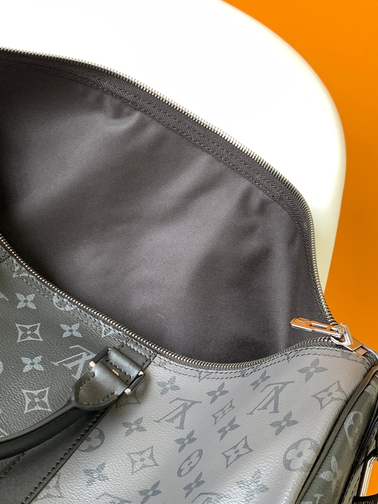 Louis Vuitton Keepall Bandoulière 50 Monogram Eclipse Canvas Travel Bag