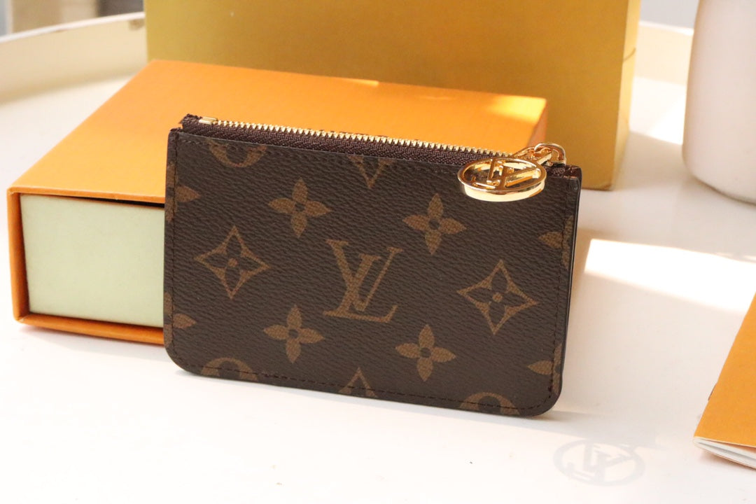 Louis Vuitton Monogram Card Holder with Gift Box and Bag