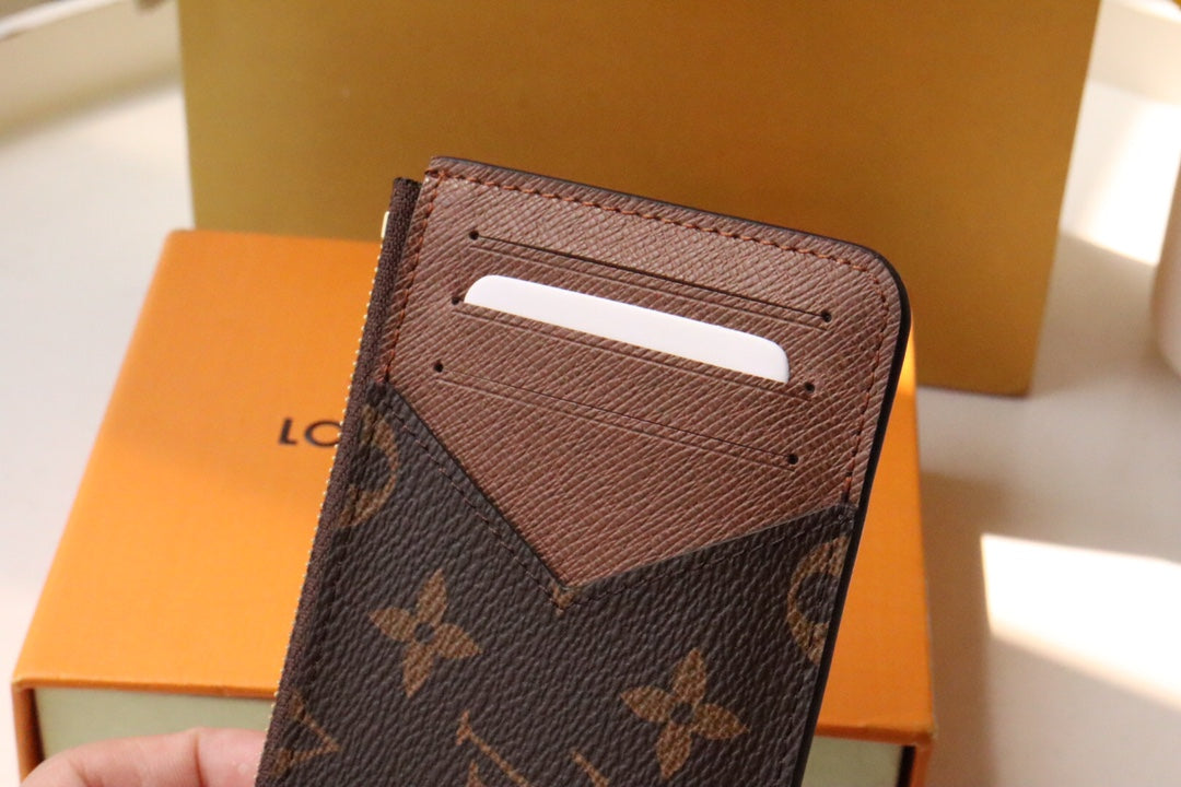 Louis Vuitton Monogram Card Holder with Gift Box and Bag