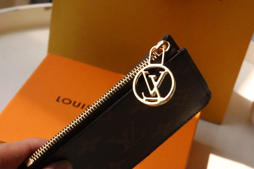 Louis Vuitton Monogram Card Holder with Gift Box and Bag