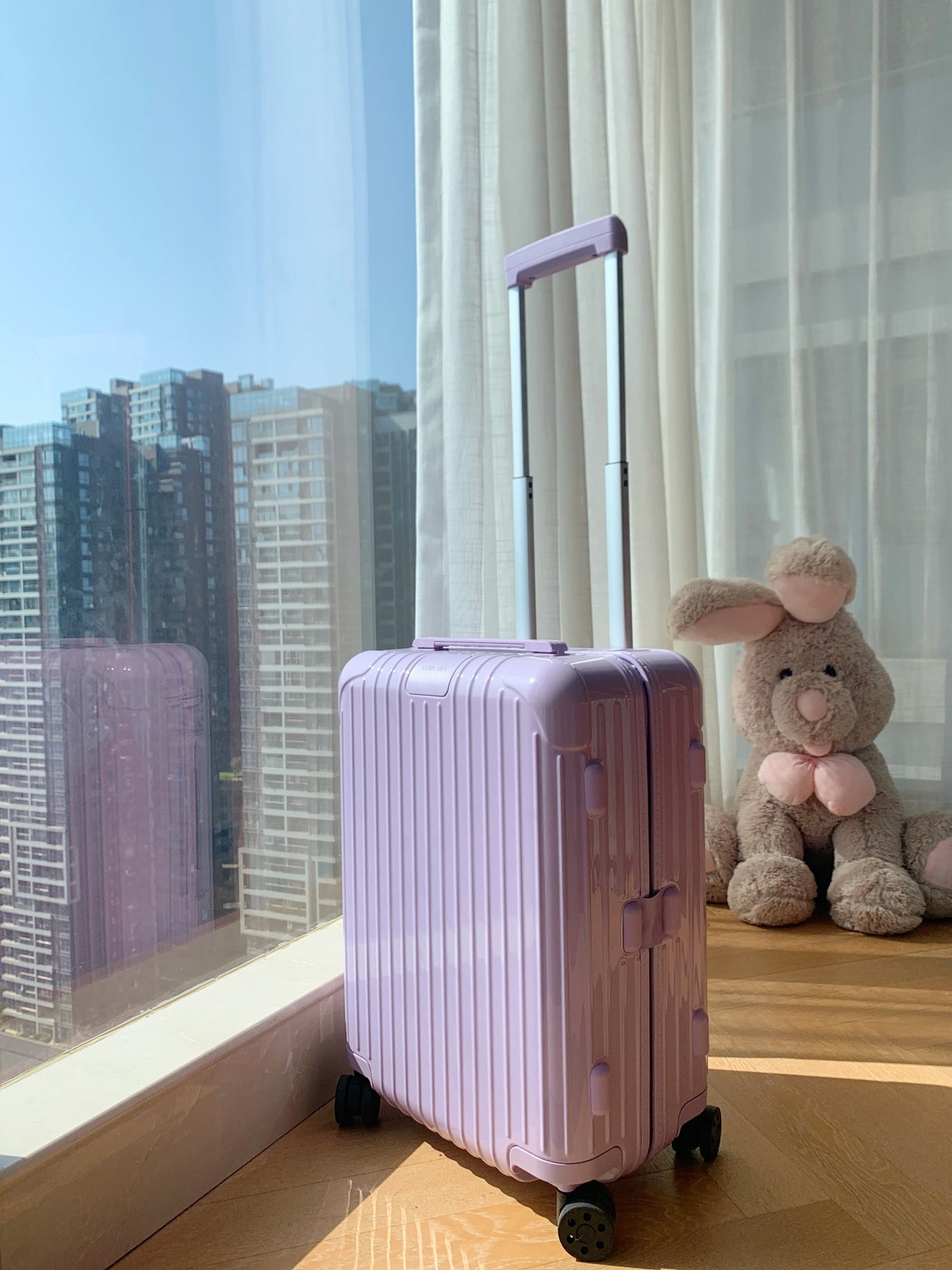Pastel Purple Hardshell Spinner Luggage Travel Carry-On Suitcase