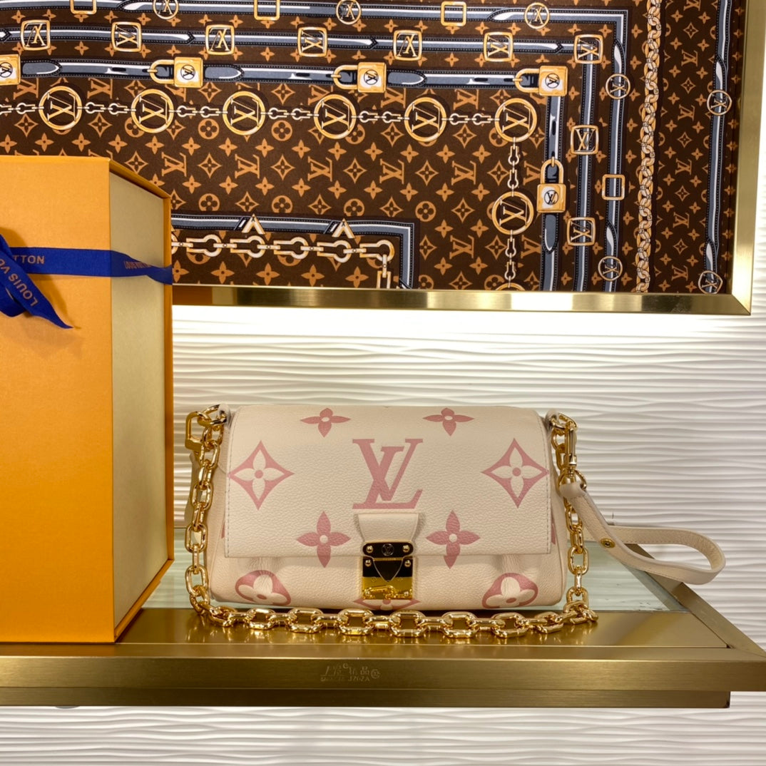 Louis Vuitton Monogram Empreinte Giant Pochette Métis East West Bag - Beige/Pink