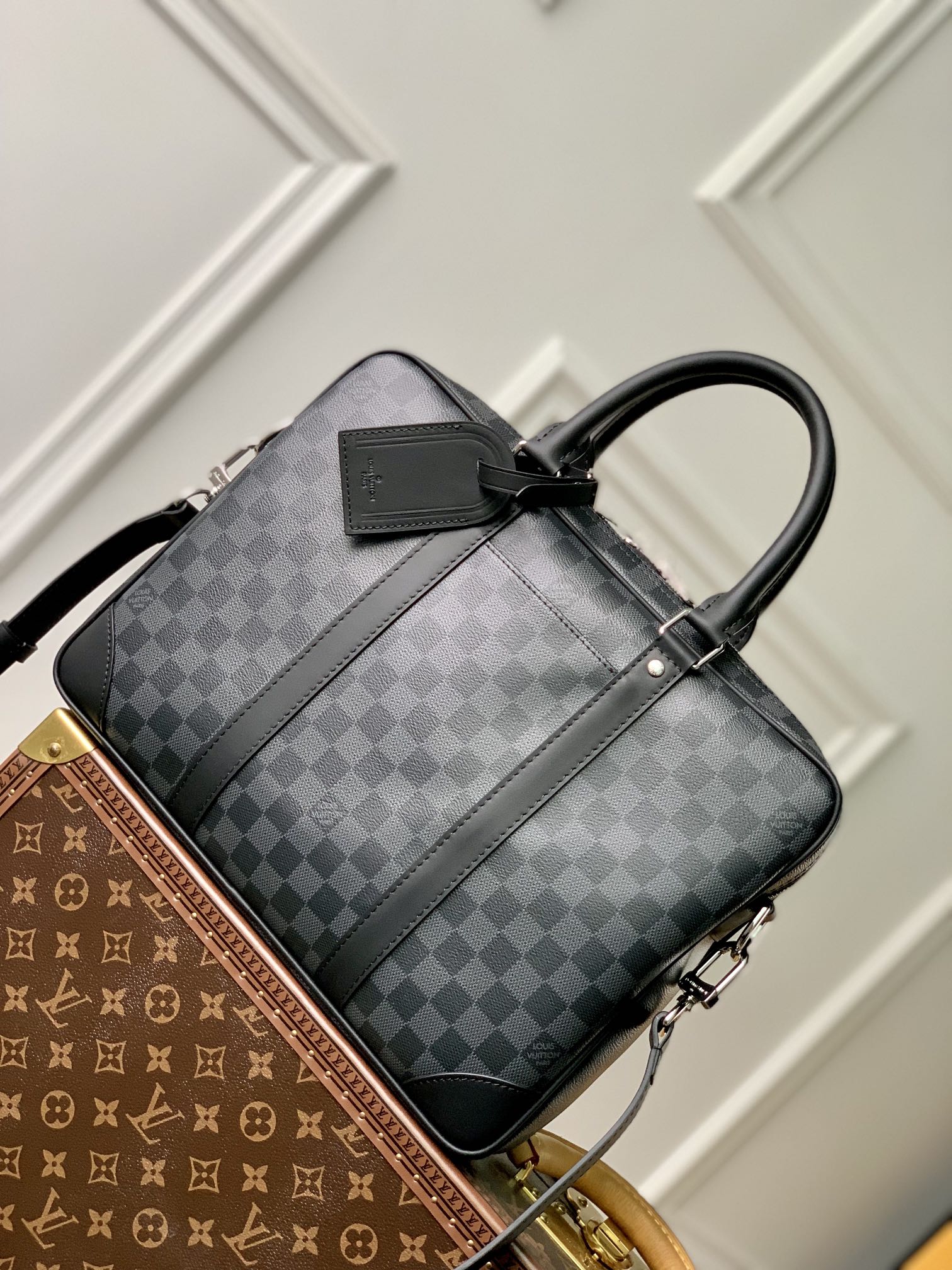 Louis Vuitton Porte-Documents Voyage PM Damier Cobalt Men's Briefcase