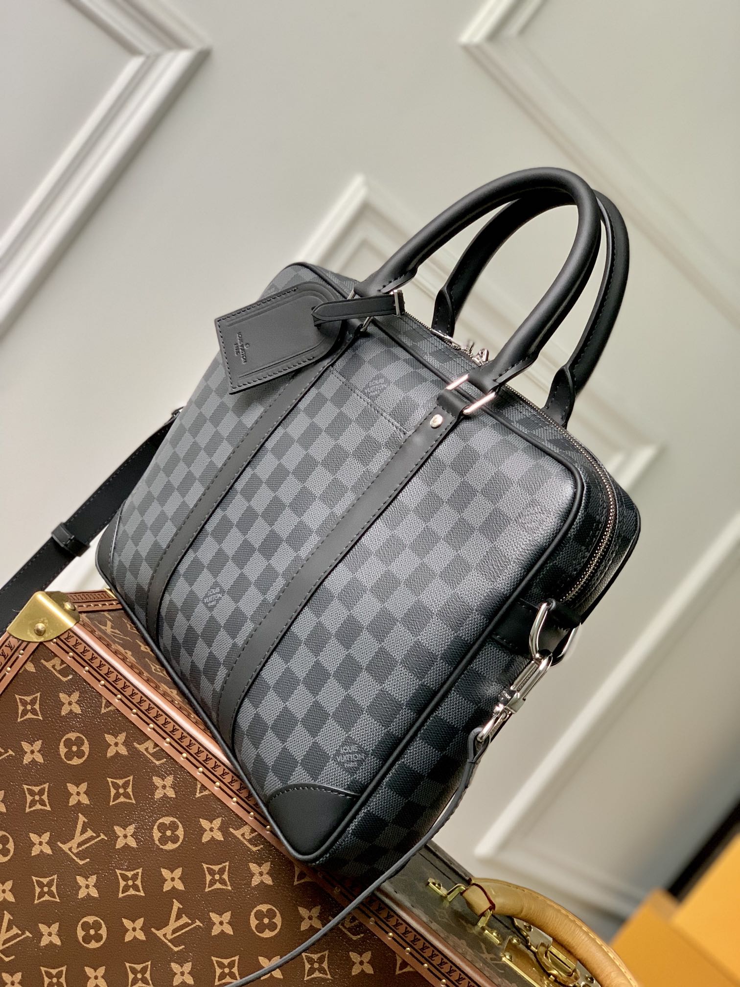 Louis Vuitton Porte-Documents Voyage PM Damier Cobalt Men's Briefcase