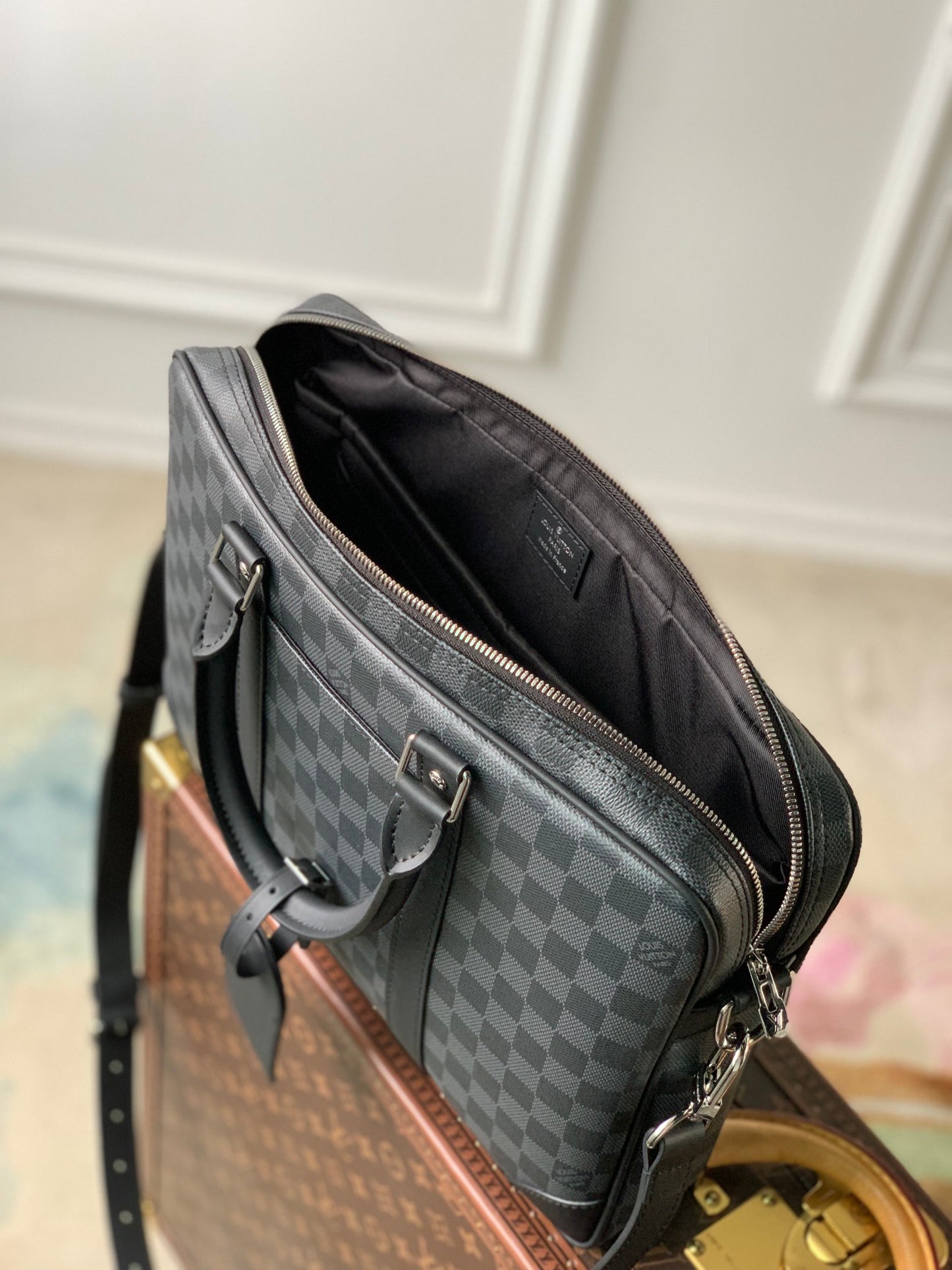 Louis Vuitton Porte-Documents Voyage PM Damier Cobalt Men's Briefcase