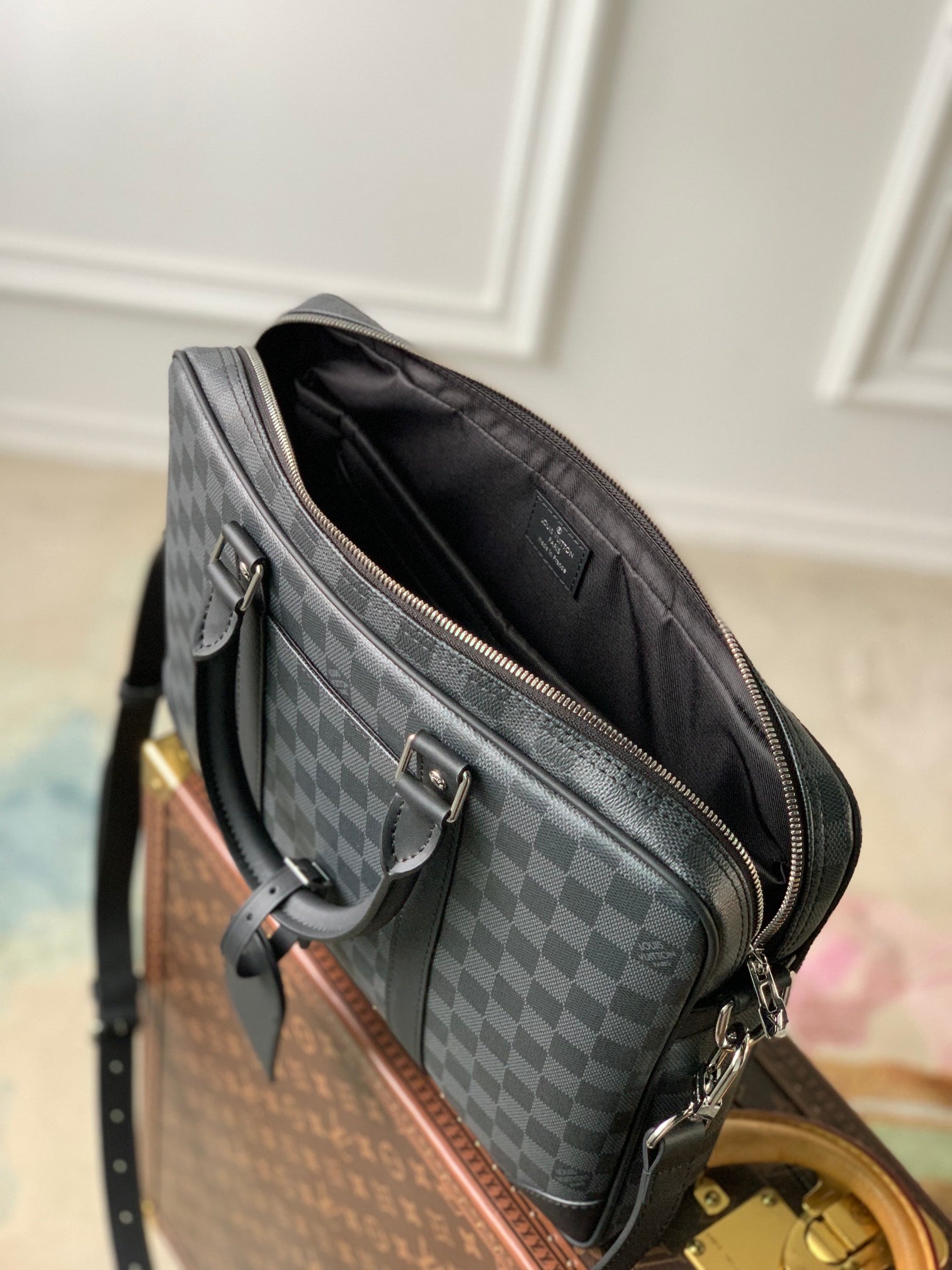 Louis Vuitton Porte-Documents Voyage PM Damier Cobalt Men's Briefcase
