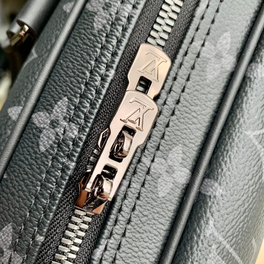 Louis Vuitton Porte-Documents Voyage PM Monogram Eclipse Canvas Briefcase