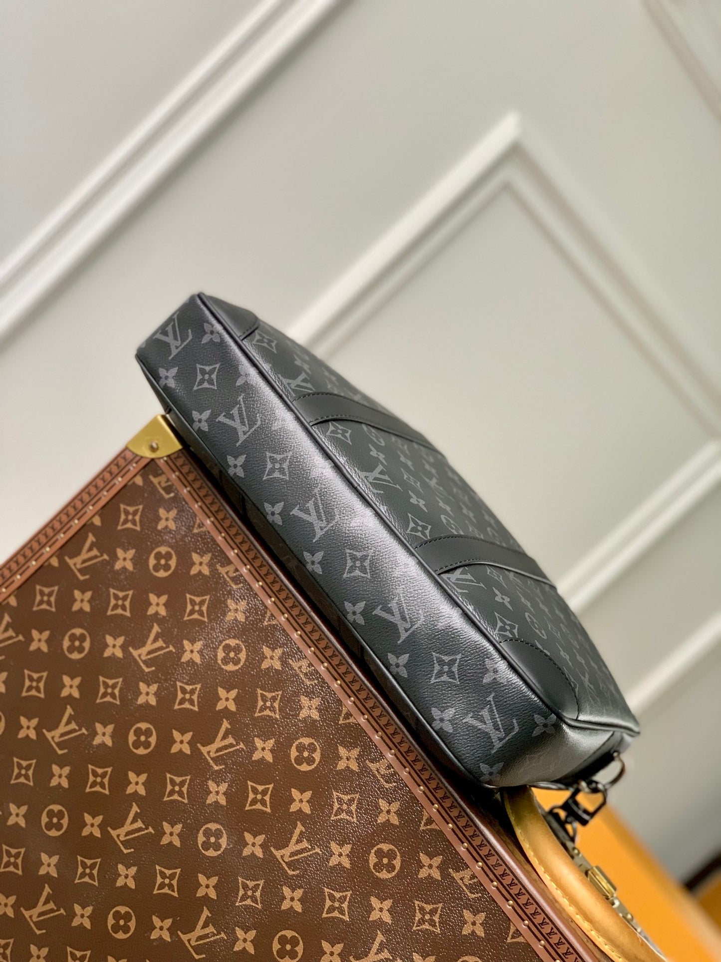 Louis Vuitton Porte-Documents Voyage PM Monogram Eclipse Canvas Briefcase