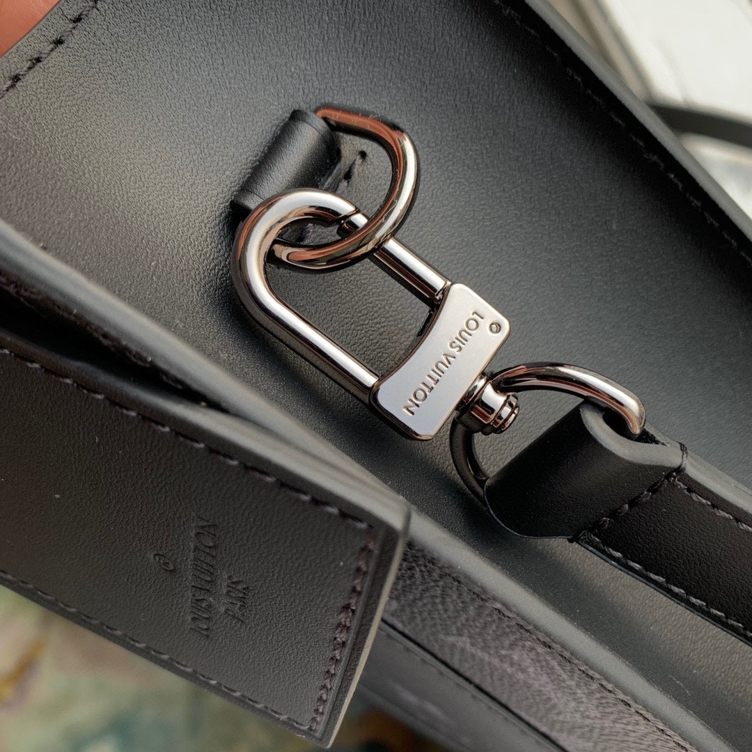 Louis Vuitton Petit Sac Plat Monogram Eclipse Canvas Mini Tote Bag