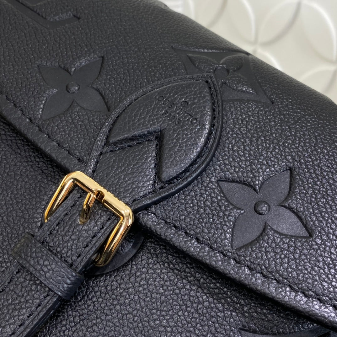 Louis Vuitton Diane Monogram Empreinte Leather Shoulder Bag - Black