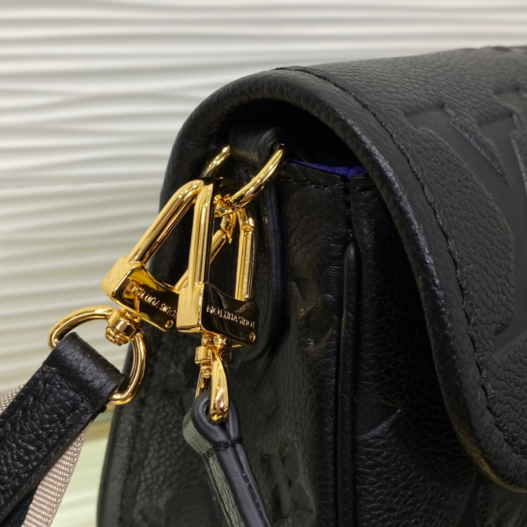 Louis Vuitton Diane Monogram Empreinte Leather Shoulder Bag - Black