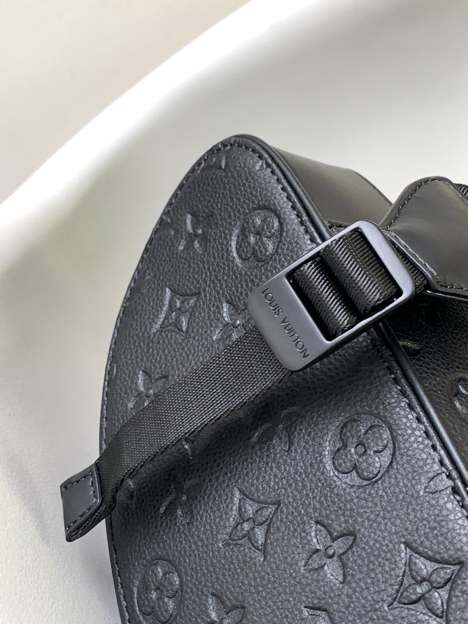 Louis Vuitton Christopher PM Monogram Shadow Black Leather Backpack