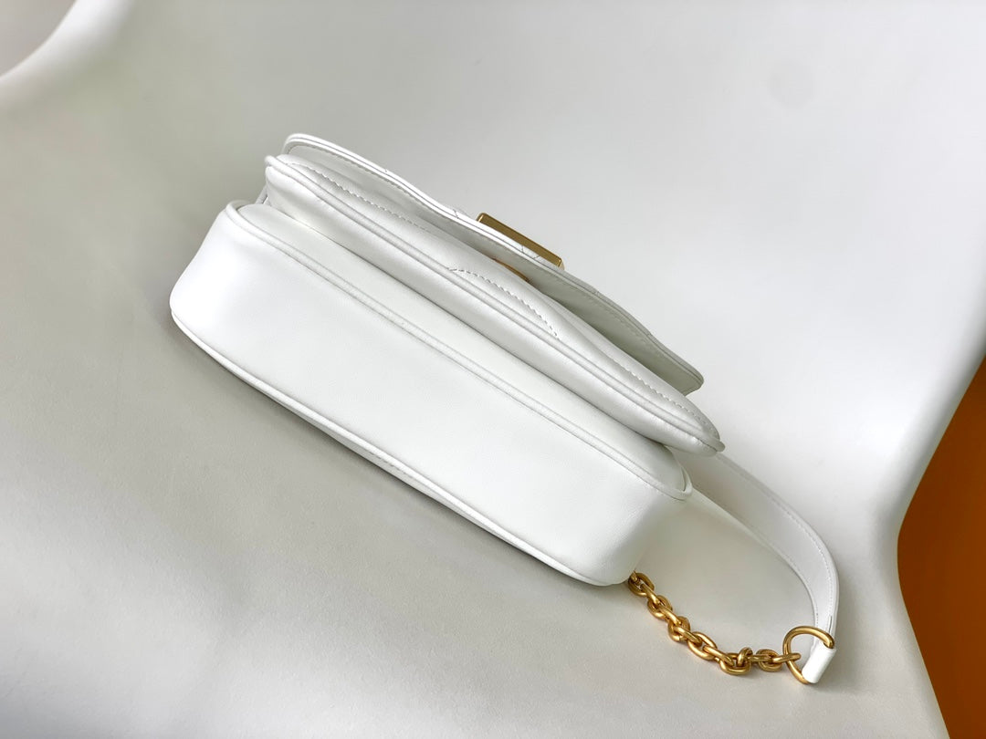 Louis Vuitton New Wave Chain Bag PM - White Quilted Calf Leather