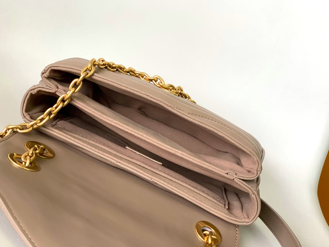 Louis Vuitton New Wave Chain Bag PM - Taupe Quilted Calf Leather