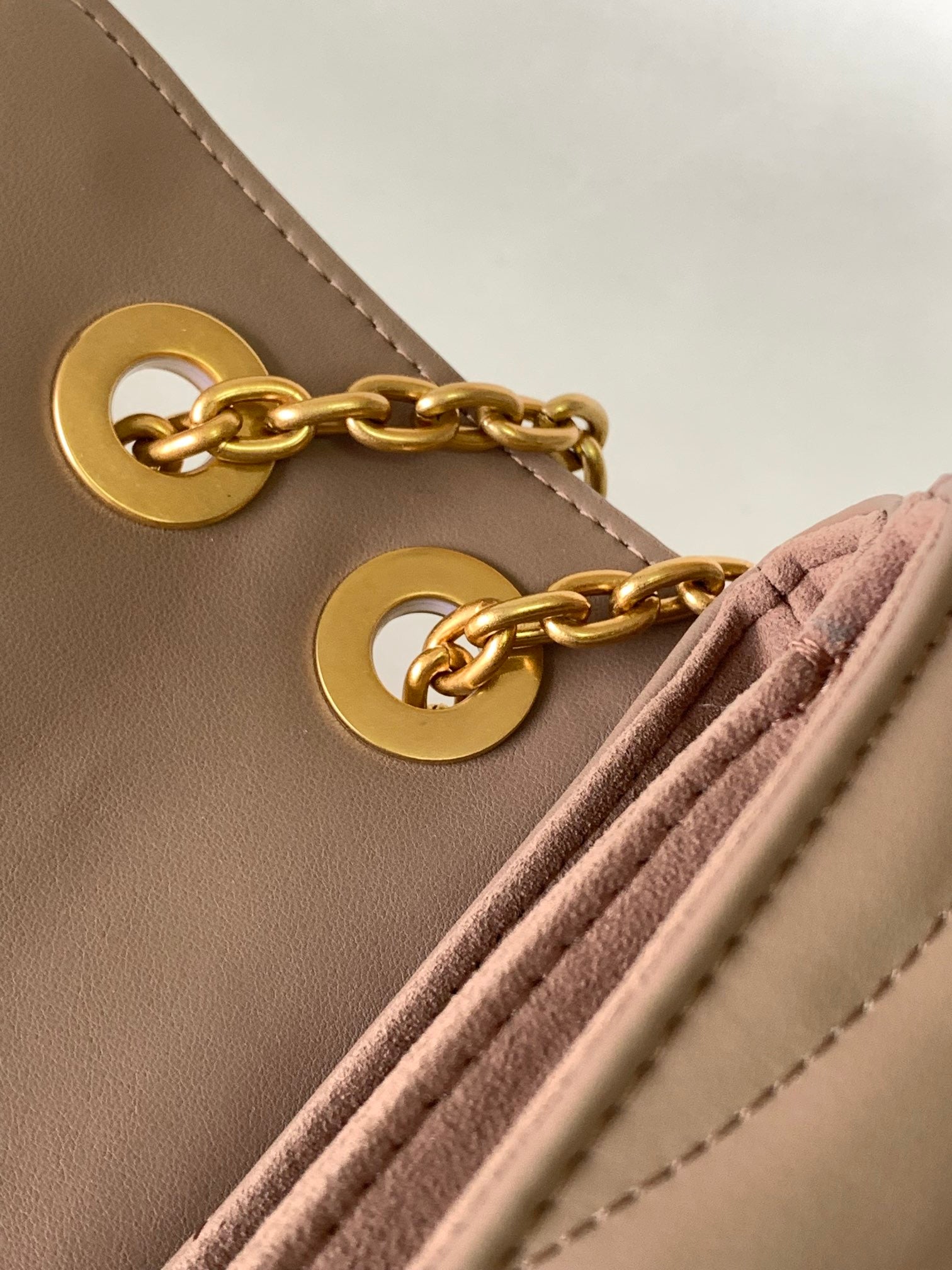 Louis Vuitton New Wave Chain Bag PM - Taupe Quilted Calf Leather