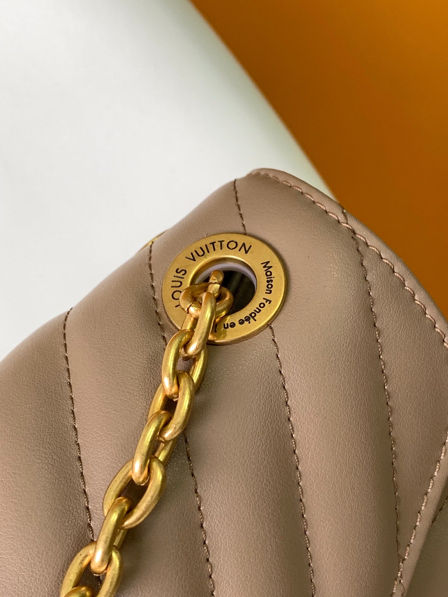 Louis Vuitton New Wave Chain Bag PM - Taupe Quilted Calf Leather