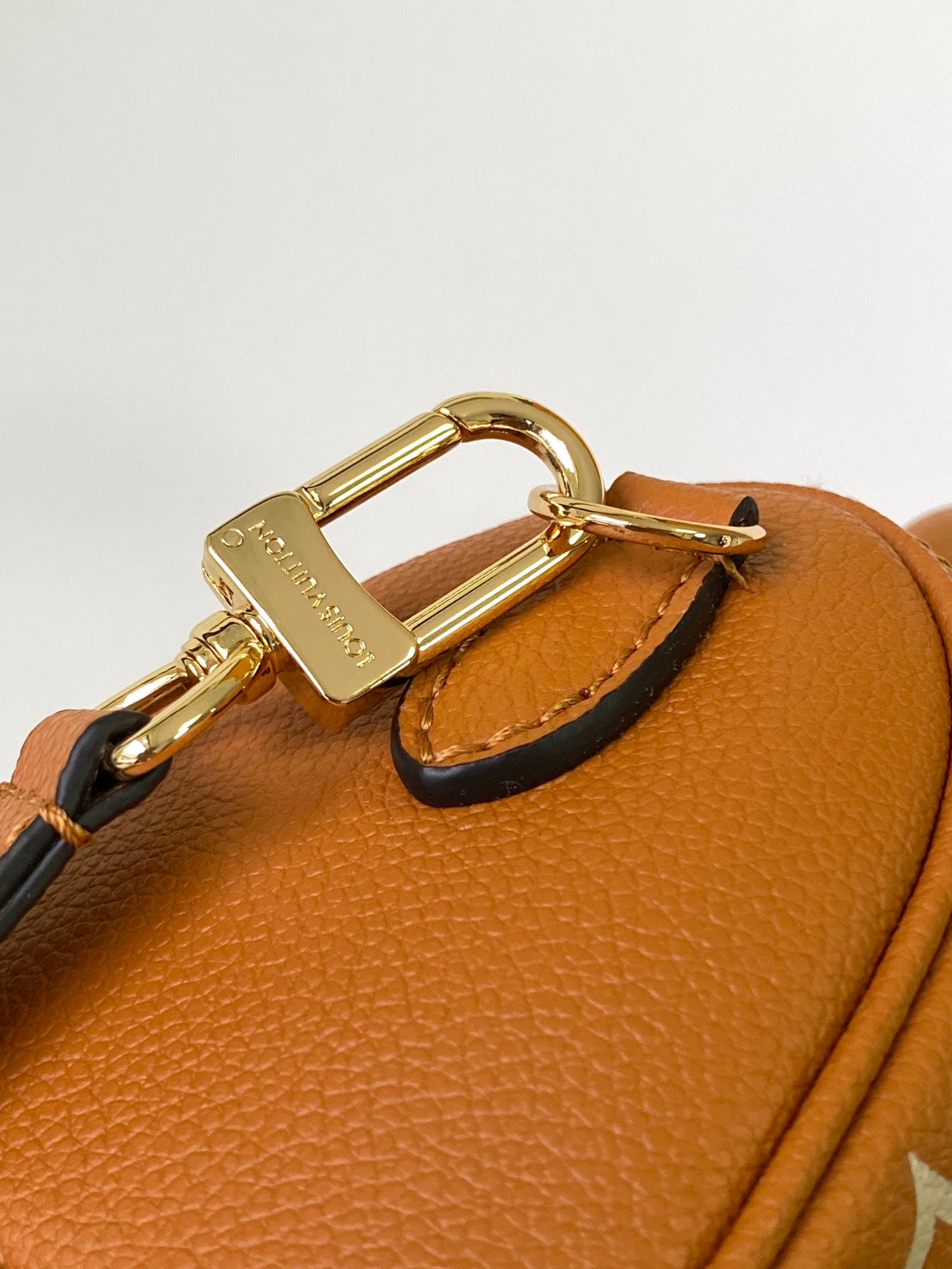 Louis Vuitton Nano Speedy Monogram Empreinte Leather Handbag - Bicolor Cognac