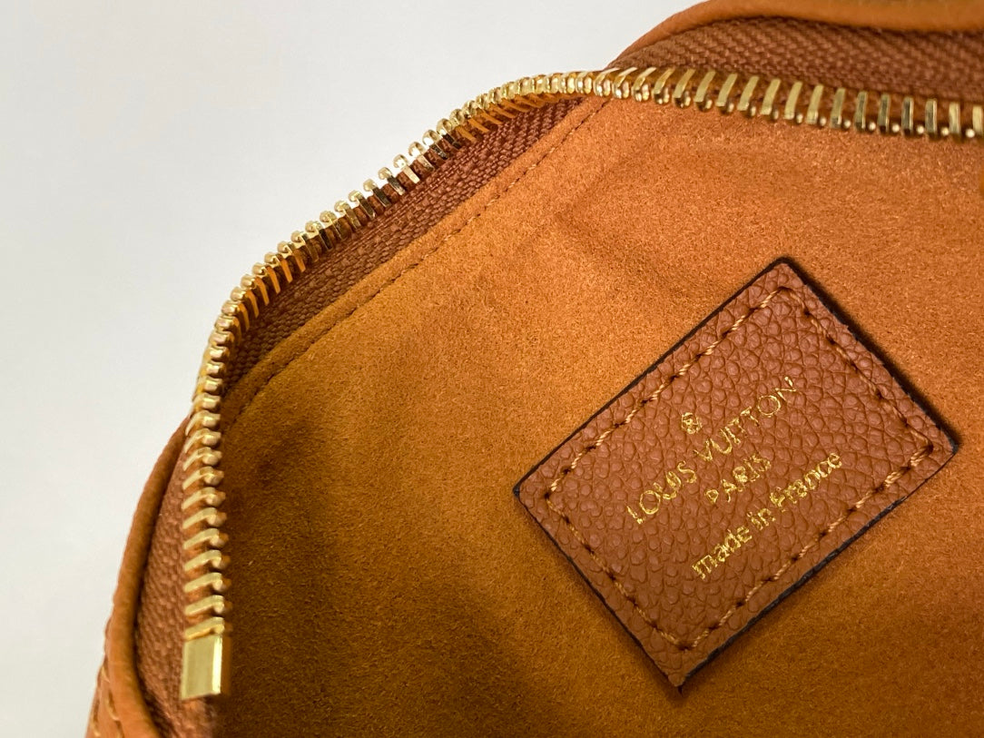 Louis Vuitton Nano Speedy Monogram Empreinte Leather Handbag - Bicolor Cognac