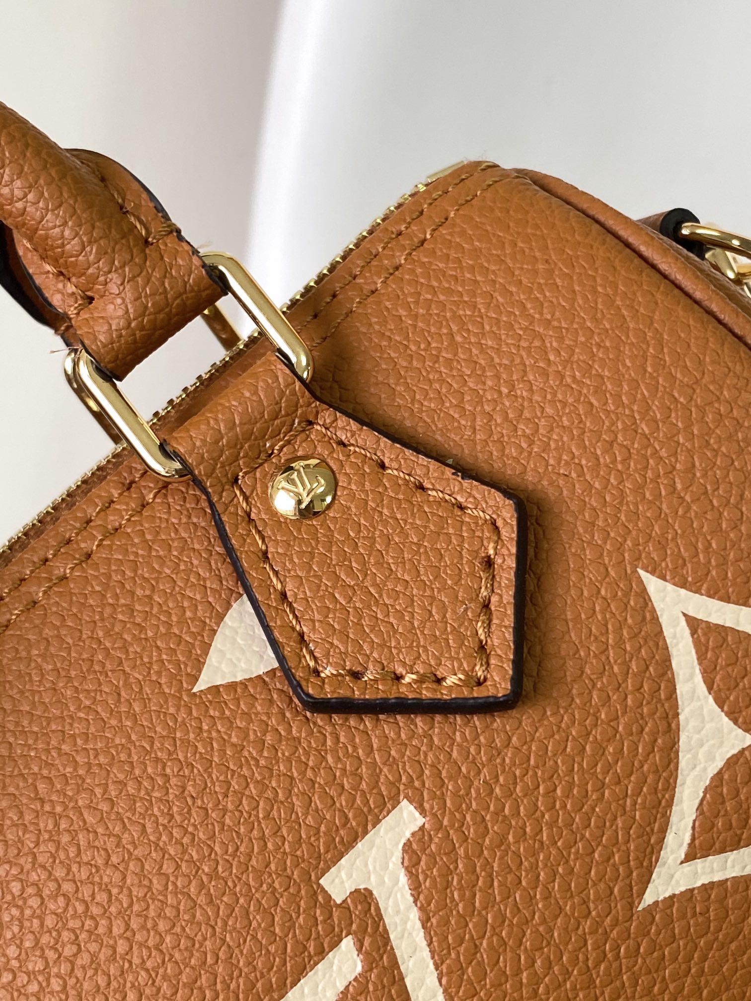 Louis Vuitton Nano Speedy Monogram Empreinte Leather Handbag - Bicolor Cognac