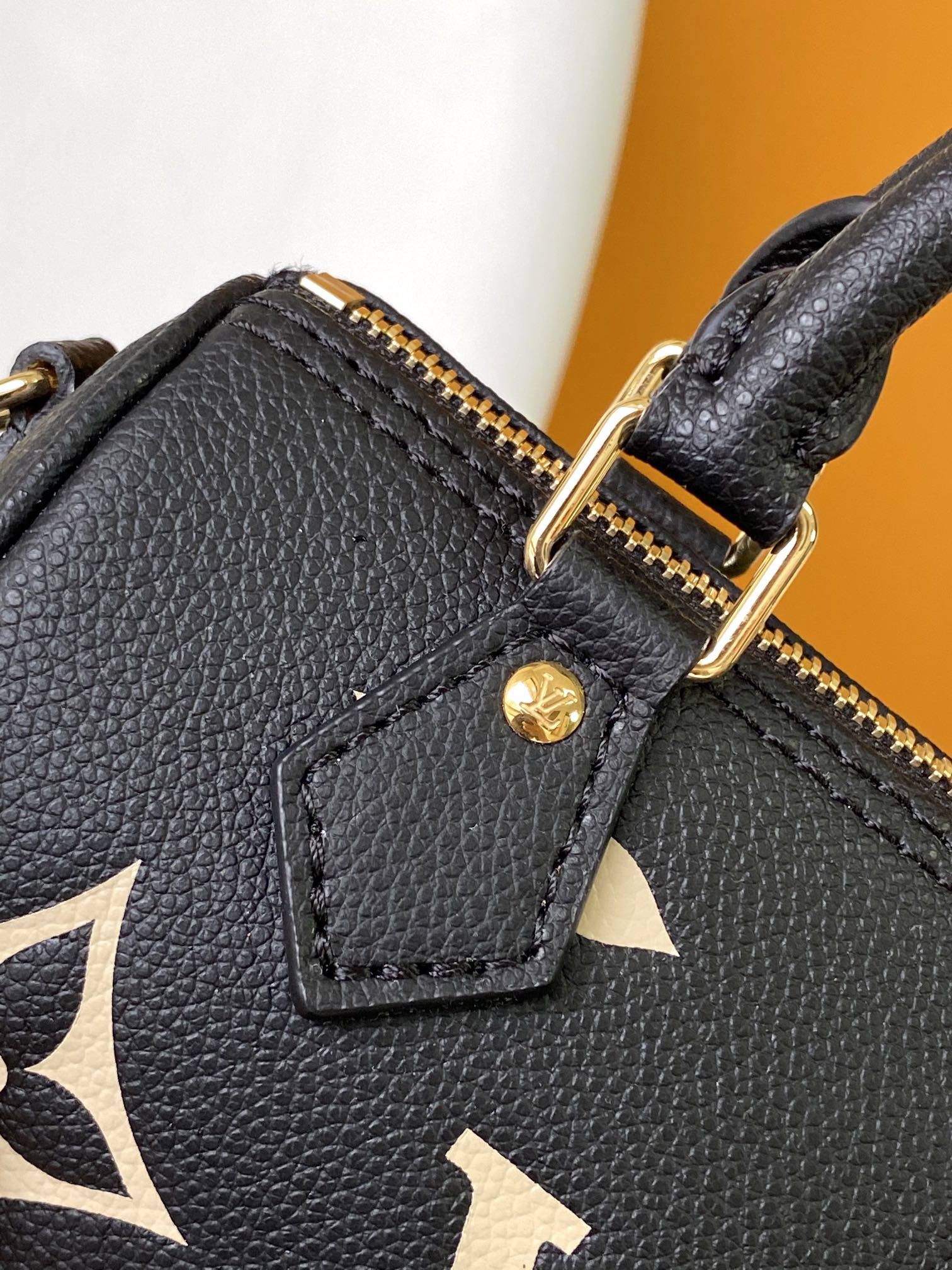 Louis Vuitton Nano Speedy Black Monogram Leather Top Handle Mini Bag