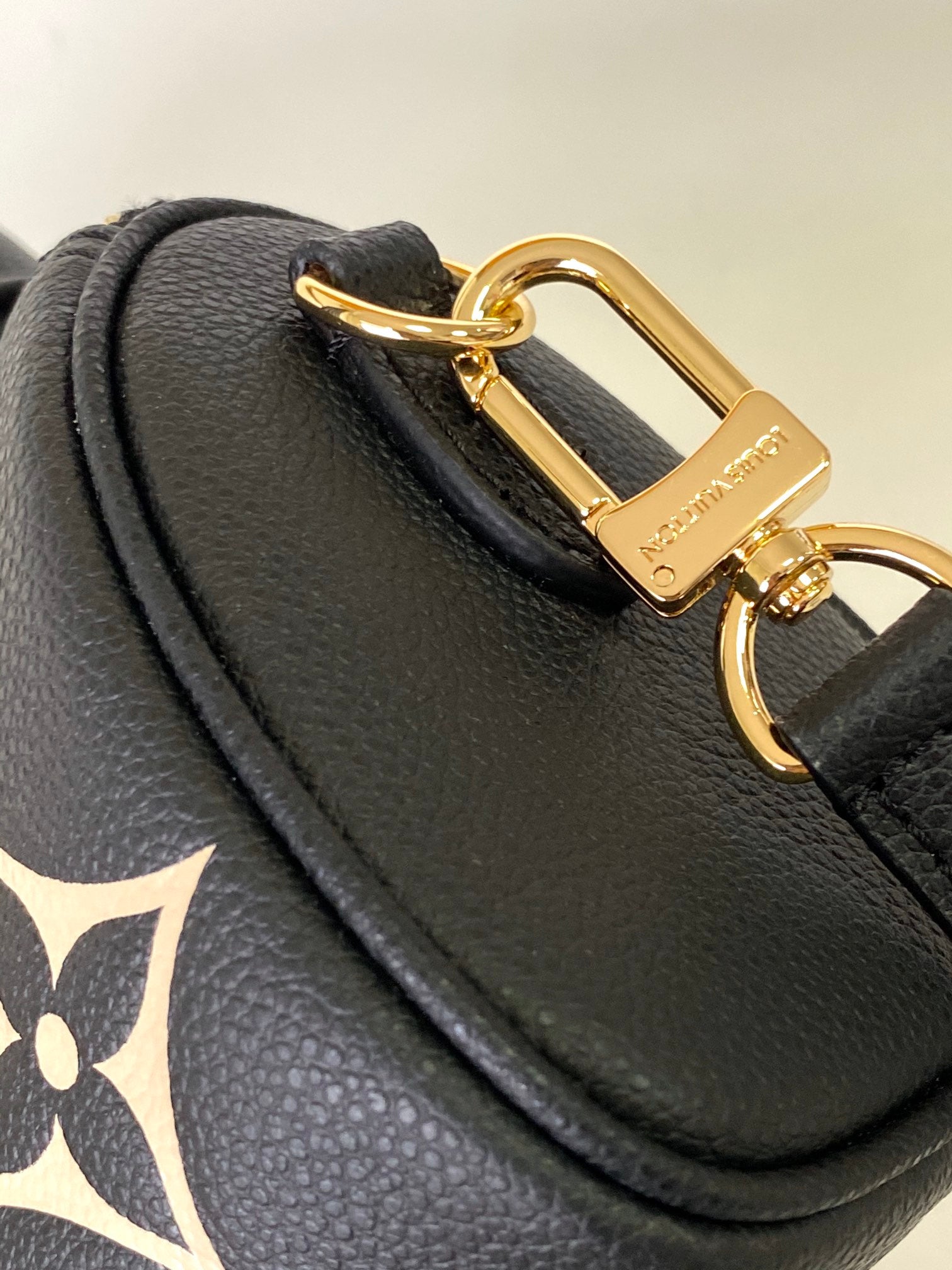 Louis Vuitton Nano Speedy Black Monogram Leather Top Handle Mini Bag