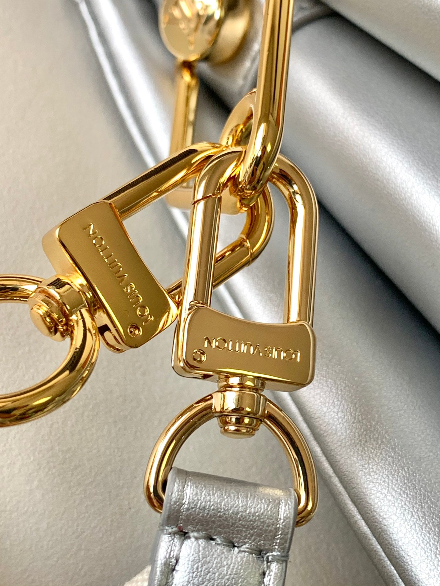 Louis Vuitton Coussin PM Silver Monogram Lambskin Shoulder Bag