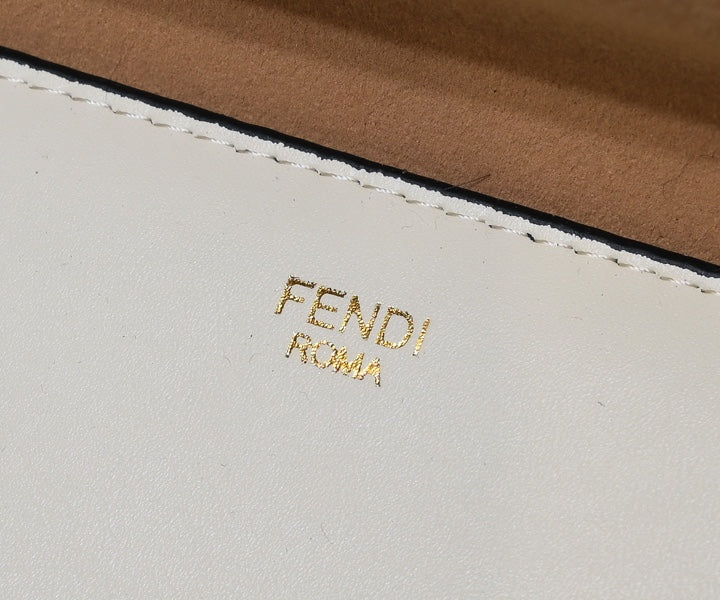 Fendace Sunshine Shopper Tote Bag - White Canvas Logo Bag - Fendi x Versace Collaboration