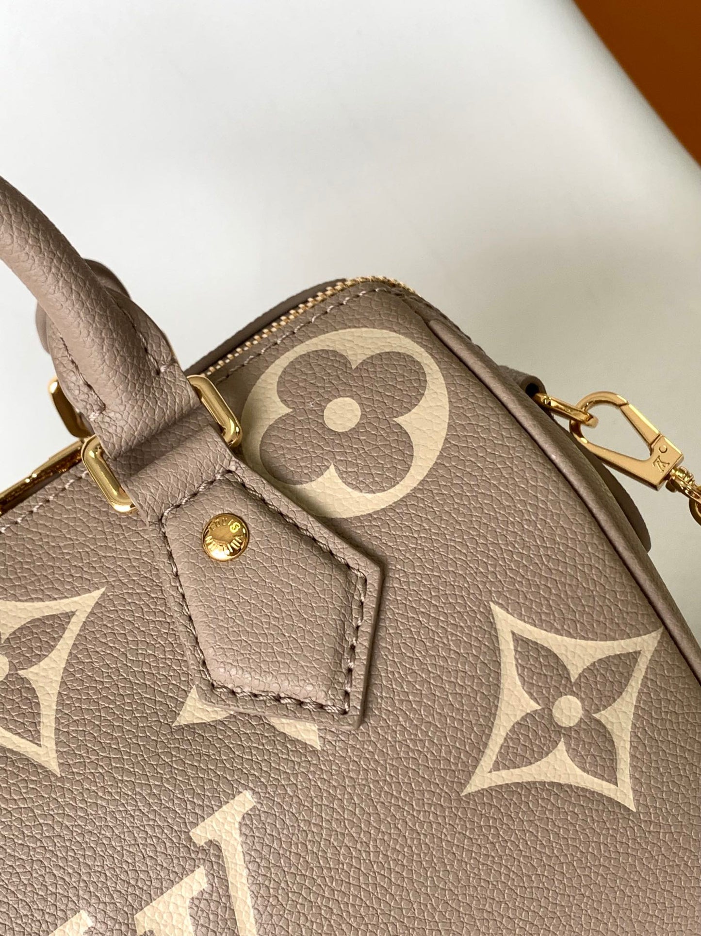 Louis Vuitton Nano Speedy Monogram Empreinte Leather Handbag - Turtledove/Cream