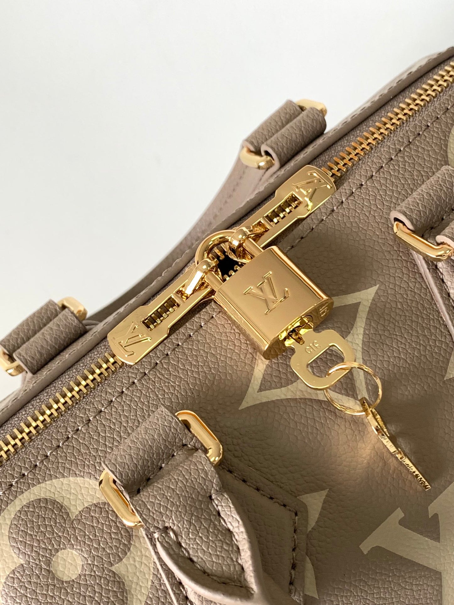 Louis Vuitton Nano Speedy Monogram Empreinte Leather Handbag - Turtledove/Cream