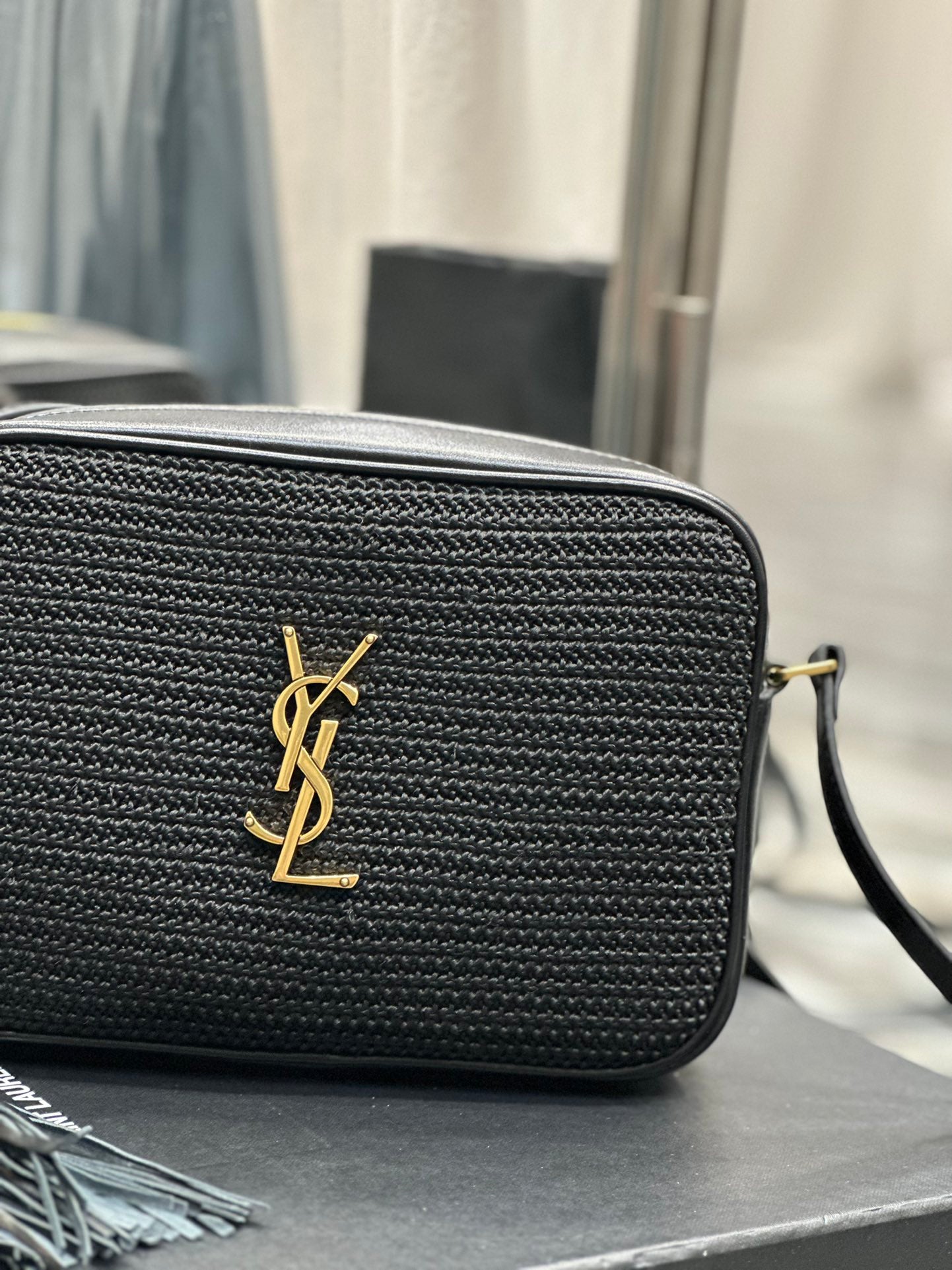 Saint Laurent Lou Camera Bag in Quilted Leather - Black
