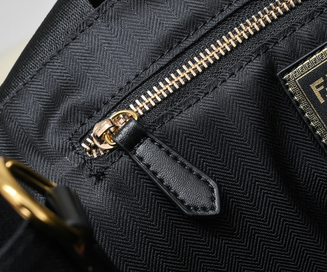 Fendace Black Logo Tote Bag - Fendi x Versace Collaboration