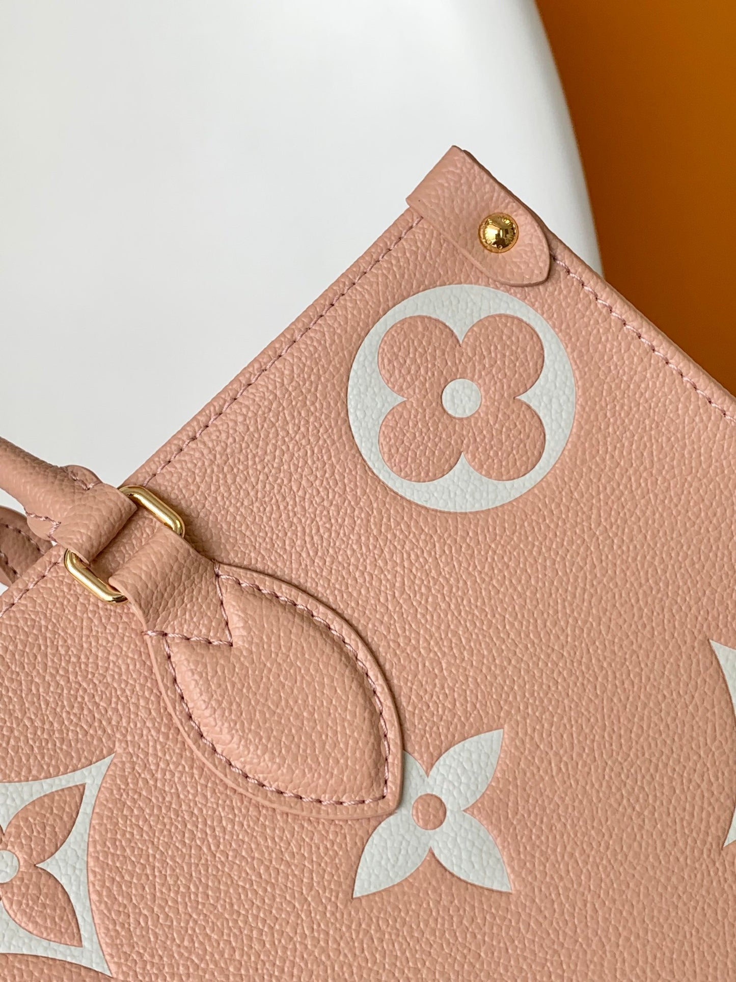 Louis Vuitton Onthego MM Monogram Empreinte Leather Tote Bag - Pink