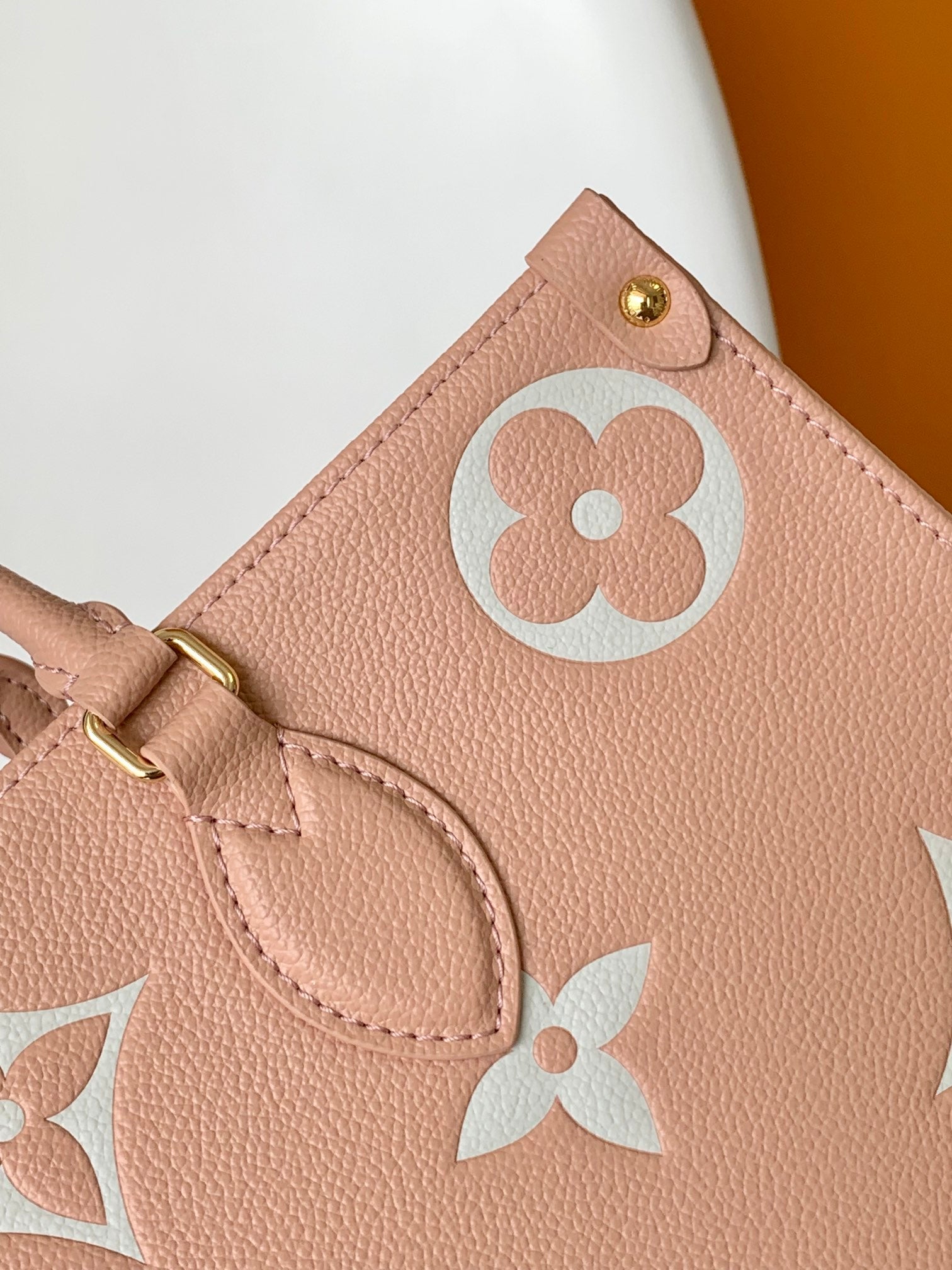 Louis Vuitton Onthego MM Monogram Empreinte Leather Tote Bag - Pink