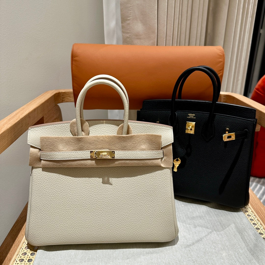 Luxury Leather Top-Handle Handbag - Classic Elegant Tote Bag for Women