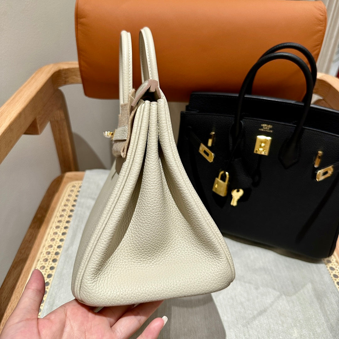 Luxury Leather Top-Handle Handbag - Classic Elegant Tote Bag for Women