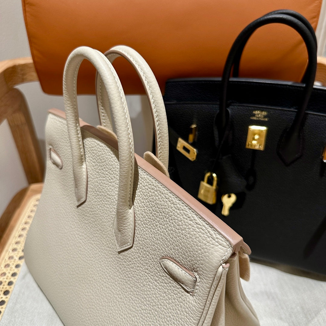 Luxury Leather Top-Handle Handbag - Classic Elegant Tote Bag for Women