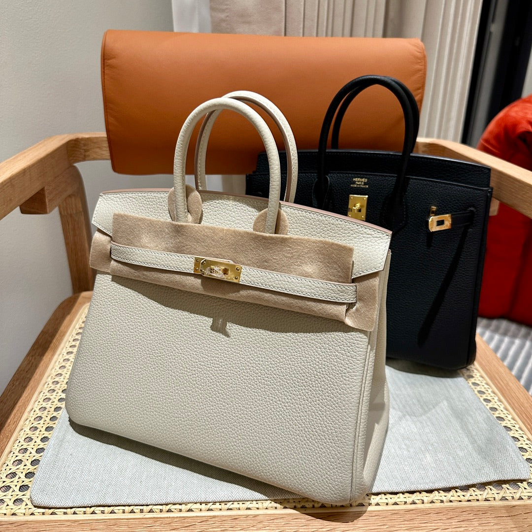 Luxury Leather Top-Handle Handbag - Classic Elegant Tote Bag for Women