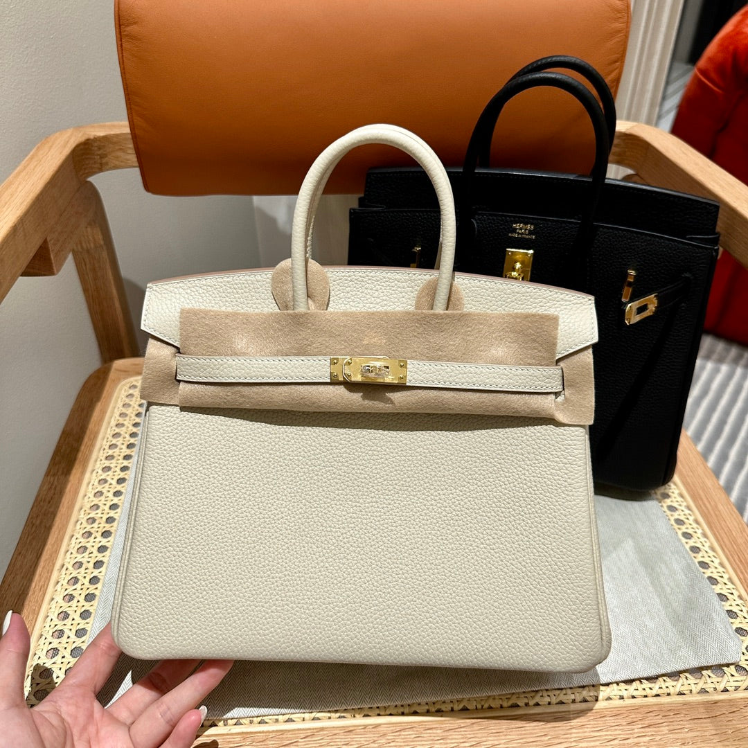 Luxury Leather Top-Handle Handbag - Classic Elegant Tote Bag for Women