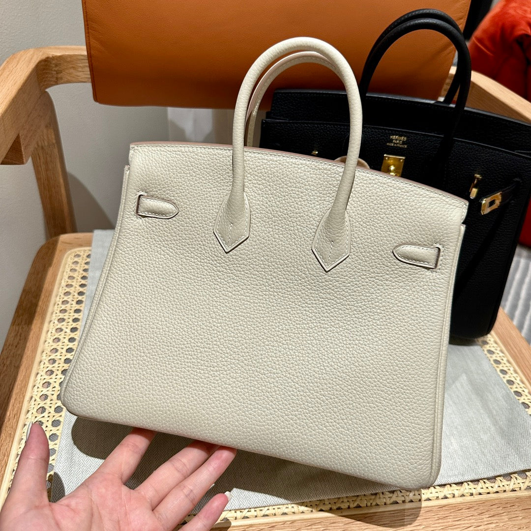 Luxury Leather Top-Handle Handbag - Classic Elegant Tote Bag for Women