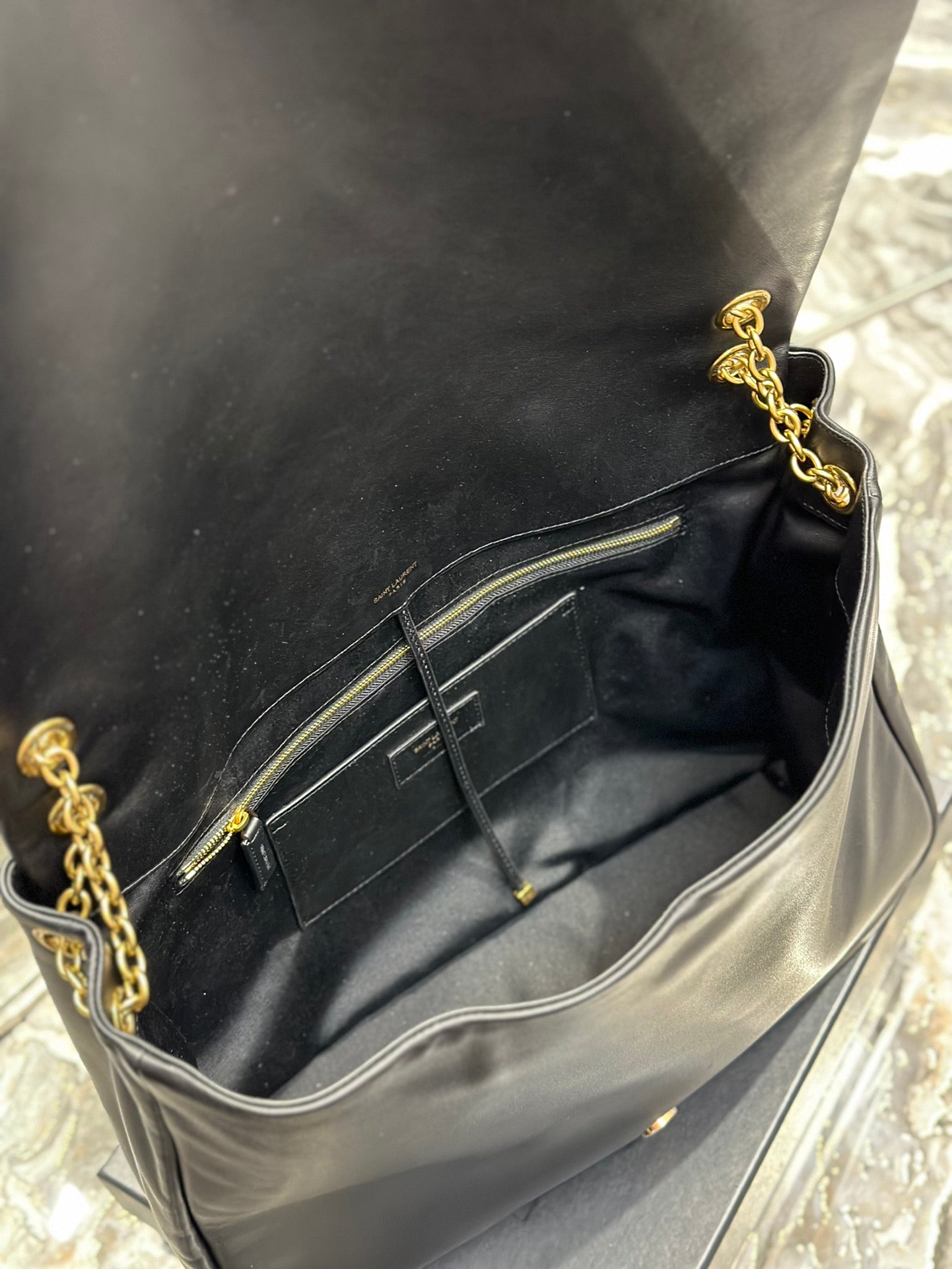 Saint Laurent YSL Jamie 4.3 Medium Quilted Lambskin Shoulder Bag in Black