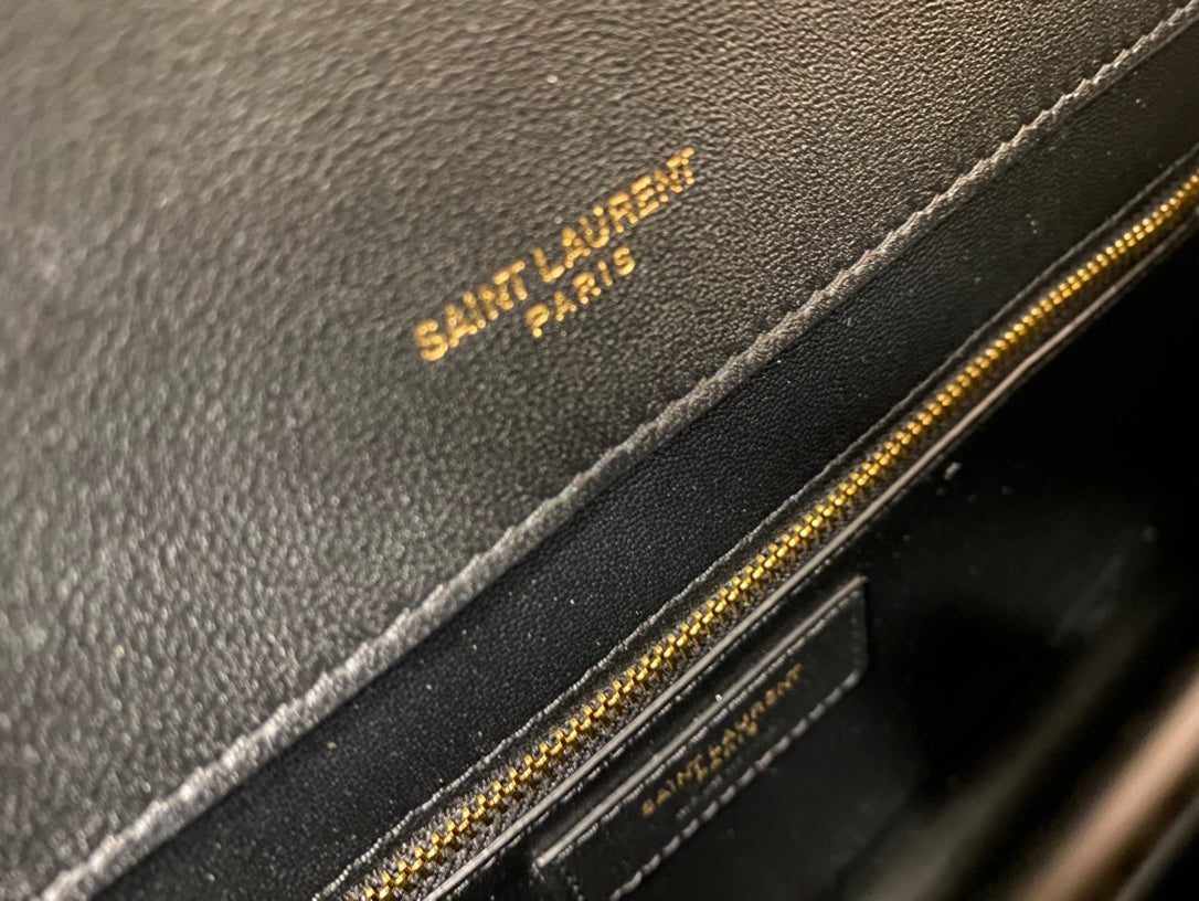 Saint Laurent Gaby Medium Quilted Leather Shoulder Bag - Black