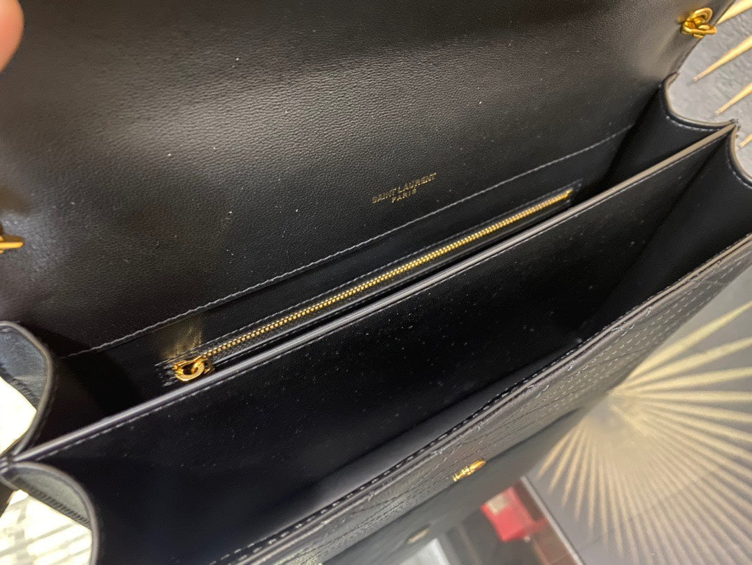Saint Laurent Gaby Medium Quilted Leather Shoulder Bag - Black