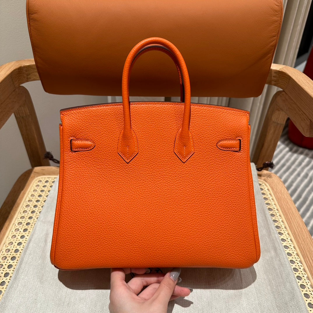 Hermès Birkin 30 Orange Epsom Leather Gold Hardware Handbag