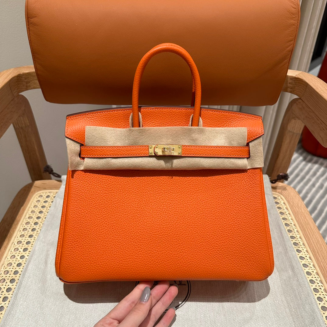 Hermès Birkin 30 Orange Epsom Leather Gold Hardware Handbag
