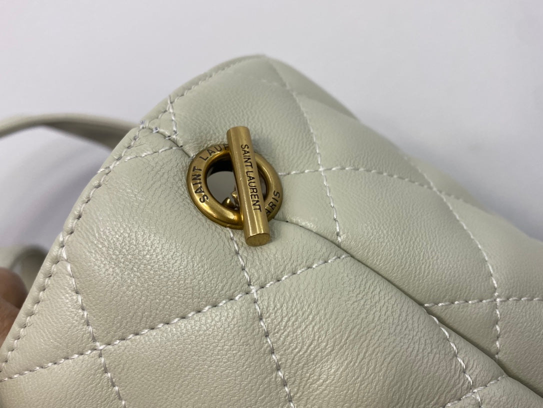 Saint Laurent Icare Maxi Shopping Bag in Quilted Leather - Sage Green