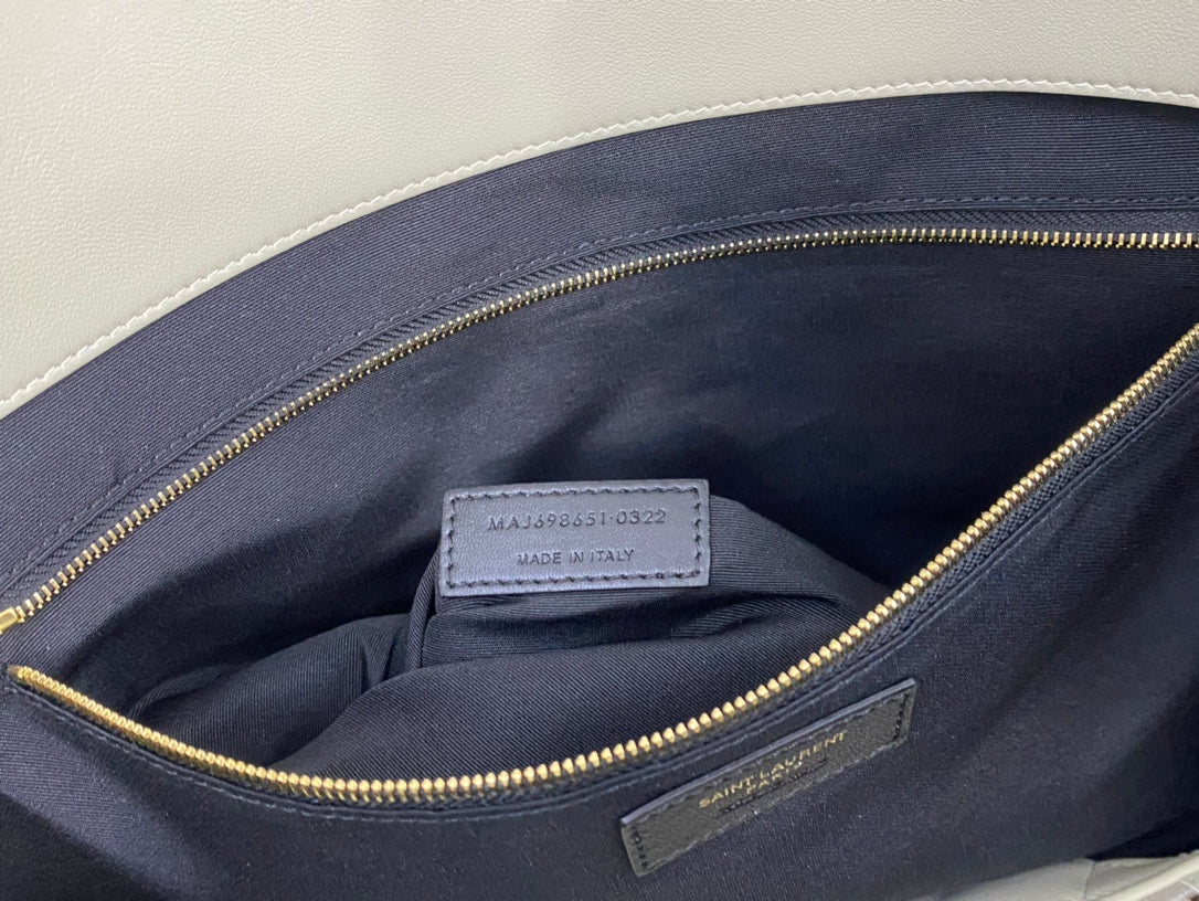 Saint Laurent Icare Maxi Shopping Bag in Quilted Leather - Sage Green