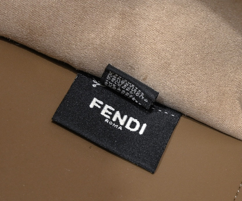 Fendi Sunshine Medium FF Motif Tote Bag - Brown Fabric Roma Shopper