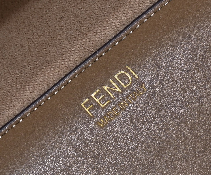 Fendi Sunshine Medium Shopper Bag - Brown FF Fabric with Leather Trim